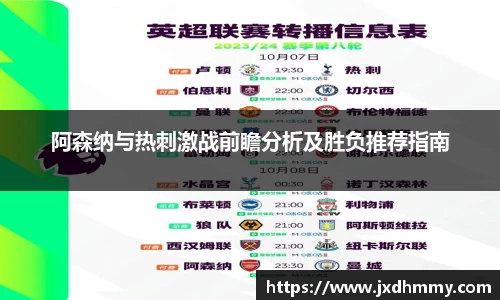 阿森纳与热刺激战前瞻分析及胜负推荐指南